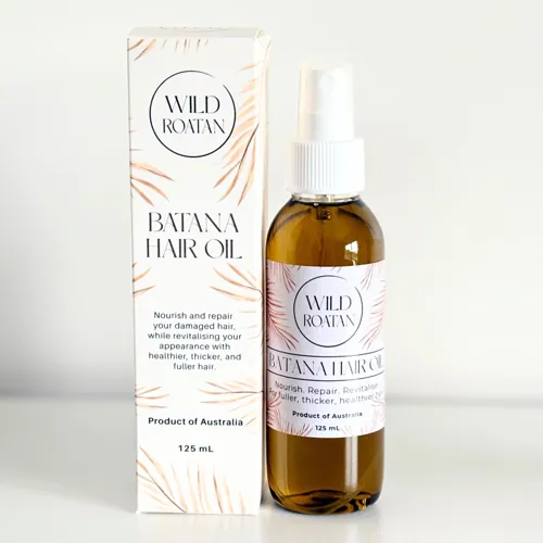 Wild Roatan Batana Hair Oil packaging