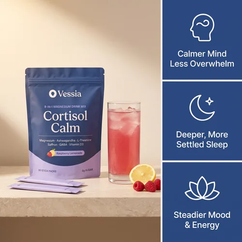 Vessia Cortisol Calm Magnesium Drink packaging