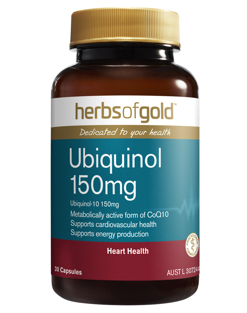Herbs of Gold Ubiquinol 150mg capsules bottle
