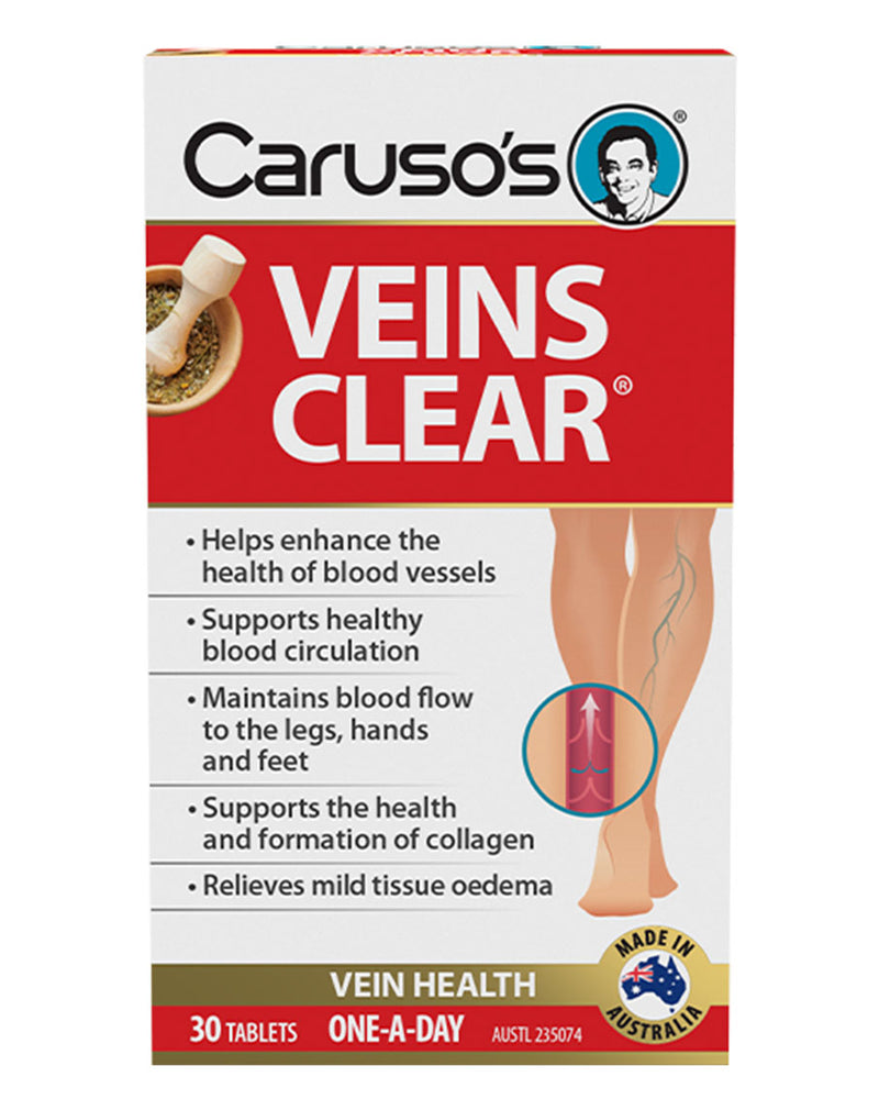 Caruso&rsquo;s Natural Health Veins Clear tablets pack