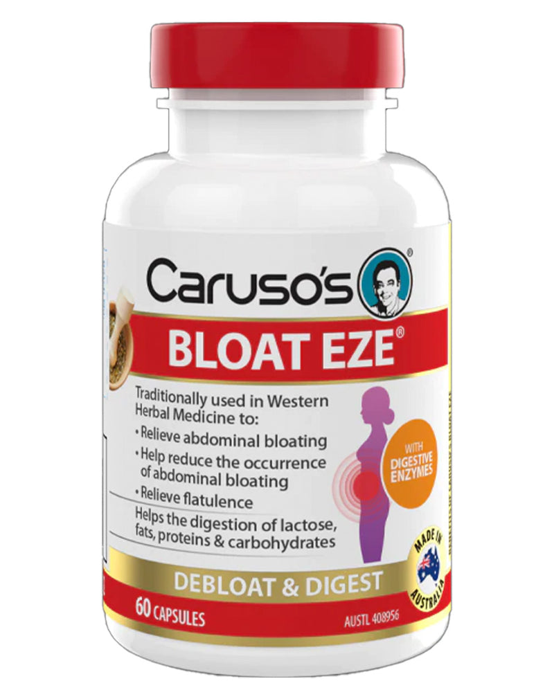 Caruso's Bloat Eze capsule bottle