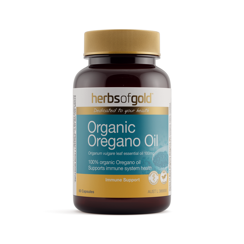 Herbs of Gold Organic Oregano Oil packaging