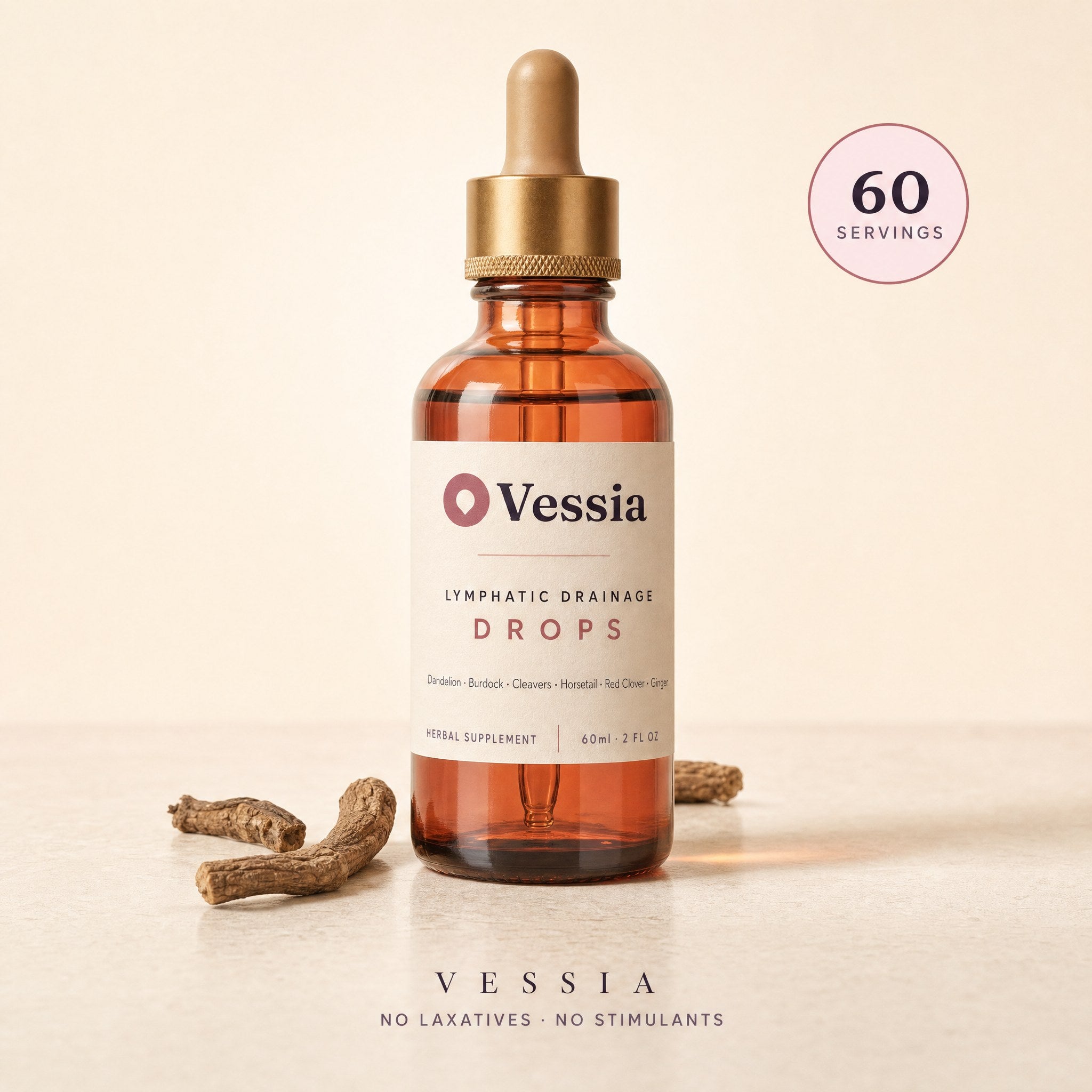 Vessia Lymphatic Drainage Drops bottle